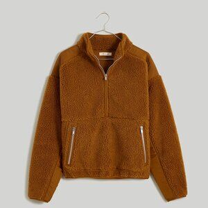 Madewell Faux Shearling Half-Zip Pullover
